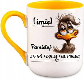 Coffee bögre "Emlékezz, limitált kiadás vagy név" Sárga 330