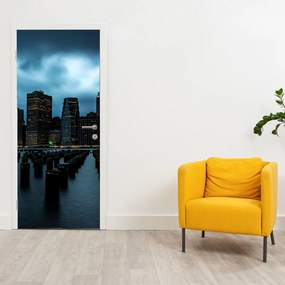 Fotótapéta ajtóra - New York-i felhőkarcolók kilátása (95x205cm)
