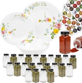 Konyhai Szett XXL Étkészlet 18 Db-os 24 Db-os Fűszertartó Tégely