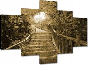 Vászonkép 100x70 Lépcsők szépia színben