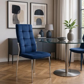 Sötétkék Bársony Étkezőszék. MOLLY
