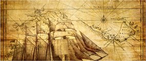 Kép - Régi térkép (120x50 cm)