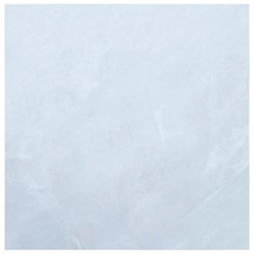 Fehér márványmintás öntapadó pvc padlólapok 5,11 m²