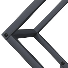 antracitszürke hidegen hengerelt acél tűzifatároló 50x25x50 cm
