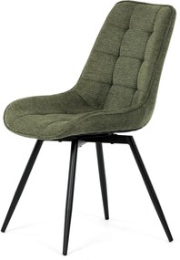 Jídelní židle, zelená, látka, HC-T1130 GRN2