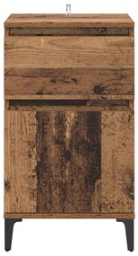Éjjeliszekrény fiókkal 2 pcs Régi fa 40 x 35 x 70 cm Faanyag