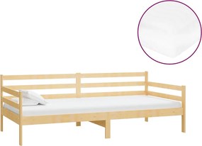 vidaXL tömör fenyőfa dívány matraccal 90 x 200 cm
