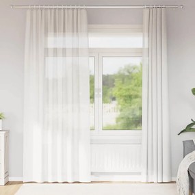 vidaXL 2 db fehér voile függönyök rúd zsebekkel