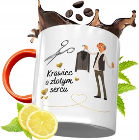 Narancssárga Bögre Szabónak Születésnapi Ajándék fényképes nyomtatással