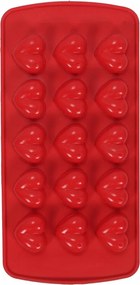 Szilikon Praliné Forma Piros Szívecskék Ajándékba 21,9 X 10,6 X 2 CM