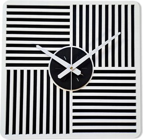 Nagy, Modern Falióra, Fa, Lamellák, Loft,nappaliba, Négyzet