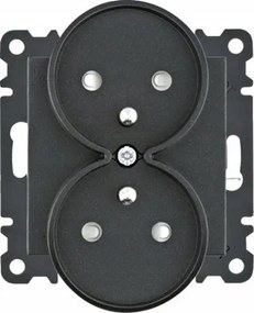 WL1343 Hager Lumina Aljzat 2x2P+Z dupla keret nélkül, fekete