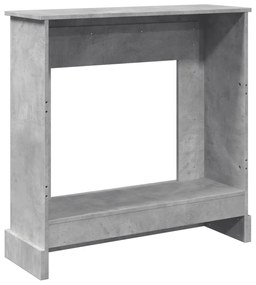 betonszürke szerelt fa kandallóburkolat 90 x 30 x 90 cm