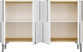 Nota 120 - Sapphire Oak, White, Silver