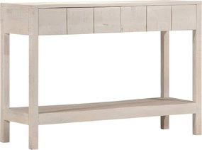 vidaXL fehér tömör mangófa tálalóasztal 110 x 35 x 75 cm
