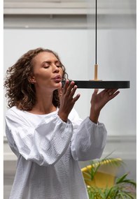 Fekete LED függőlámpa fém búrával ø 31 cm Asteria Mini – UMAGE