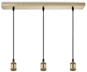 Tápkábel VINTAGE 3xE27/40W/230V réz kivitelben