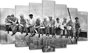 Festmények 140x80 Munkások a gerendán Ebéd