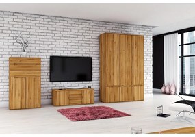 Tölgyfa ruhásszekrény 135x206 cm Vento 3 - The Beds