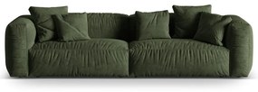 Zöld bársony moduláris kanapé 320 cm Martina – Micadoni