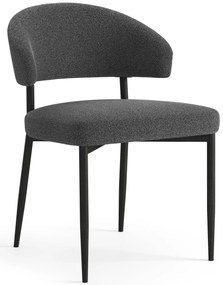 MAZZONI EXPORT IRIS Antracitszürke [Sötétszürke] (Monza 130 szövet) - MODERN LOFT BOUCLÉ KÁRPITOZOTT SZÉK NAPPALIBA/ÉTKEZŐBE