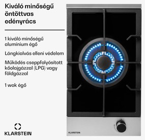 Klarstein Alchemist, gázfőzőlap, 1 wok égő, üvegkerámia