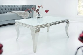 Stílusos dohányzóasztal Rococo fehér / ezüst