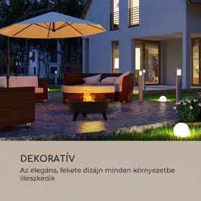 Blumfeldt Nolana, 2 az 1-ben, tűzrakóhely és grill, Ø73cm szikrafogó, Ø64 cm grill, acél, fekete