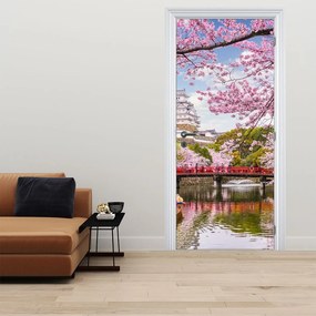 Fotótapéta ajtóra - Japán cseresznye (95x205cm)