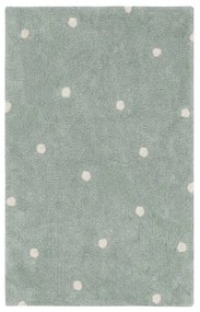 Mentazöld mosható kézi szövésű pamut gyerek szőnyeg 100x150 cm Mini Dot Blue Sage – Lorena Canals