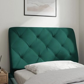 sötétzöld bársony fejtámla párna 90 cm