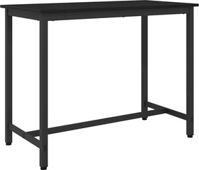 vidaXL asztal Fekete tölgy 100 x 50 x 76,5 cm Műszaki fa és acél