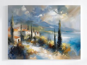 Poszter Tájkép Absztrakt Toszkána Ciprus Város 100x75