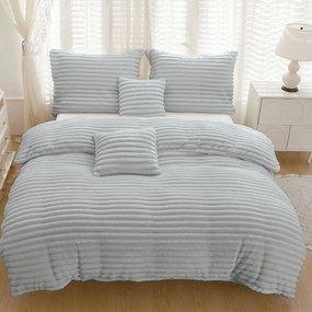 Mikroplüss ágyneműhuzat Homa TRAIL LIGHT GREY 3 részes 140x200 cm