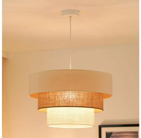 Brilagi Brilagi - Denver Luneta függeszték 1xE27/15W/230V, 45 cm, bézs/barna/krém BG1139