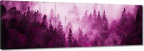Vászonkép 60x20 Tájkép Rózsák Hegyek Köd
