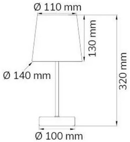 Wofi 8324.01.10.0000 - Asztali lámpa CESENA 1xE14/42W/230V fekete