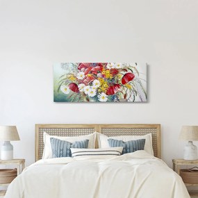 Egy váza képe vadvirágokkal (120x50 cm)
