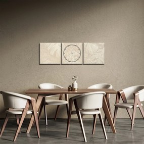 Kép - A textúra levelei (órával) (90x30 cm)