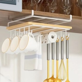 Függesztett konyhai rendező akasztókkal RAXIMO, fehér