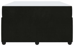 Ágykeret matraccal matracmal Fekete 120 x 190 cm Bársony