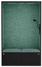 Sally 1150mm korpus Czarny - siedzisko Zielony