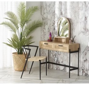 Öltözködő asztal CARMEN 136x104 cm bézs/fekete