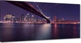 Festmények 180x90 Híd az éjszakában Usa New York