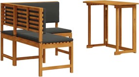 vidaXL Kert Pad Készlet 2 pcs Barna Tömör Akácfa