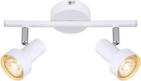 Beltéri  karos spotlámpa gu10 2x50w fehér konrad