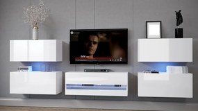 PRINCE CONCEPT E3 MAGASFÉNYŰ FEHÉR NAPPALI BÚTOR (307CM)