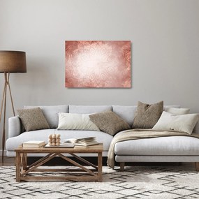 Kép - Rózsaszín mandala (üvegen) (70x50 cm)