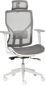 Vinsetto Ergonomikus irodai szék, derékpárna, 3D kartámaszok, ergonomikus, hálós szövet, szürke.