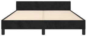 fekete bársony ágykeret matrac nélkül 140x200 cm